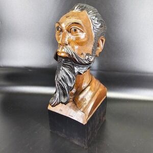 Ouro Artesania Carved Wood Sculpture of Don Quixote Bust #565 10½"‎ Tall